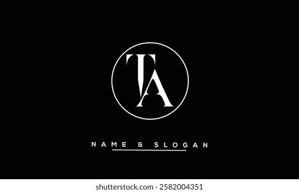 TA, AT Abstract Letters Logo Monogram