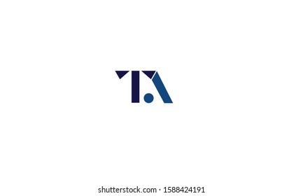 TA abstract vector logo monogram template