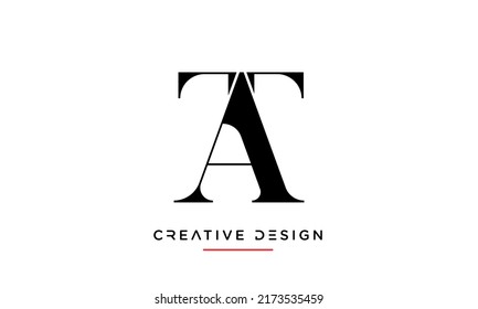 Ta Alphabet Letters Luxury Logo Abstract Stock Vector (Royalty Free ...