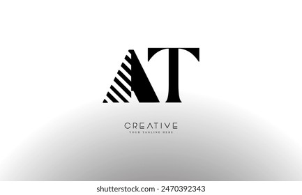 AT TA Alphabets Letters Logo Monogram