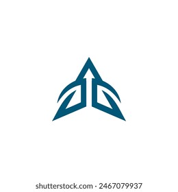 TA, arrow letter logo Vector icon design template 8.