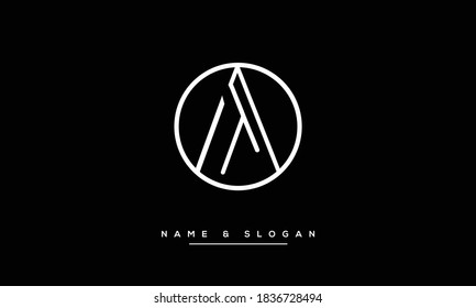 TA ,AT ,T ,A Abstract Letters Logo Monogram