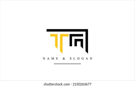 TA, AT, T, A abstract letters logo monogram