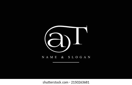TA, AT, T, A abstract letters logo monogram