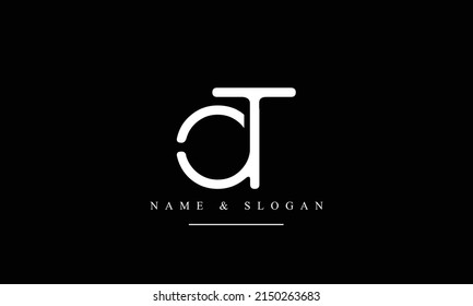 TA, AT, T, A abstract letters logo monogram