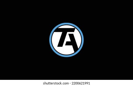 TA, AT, T, A abstract letters logo monogram