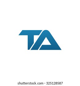 TA company linked letter logo blue