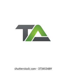 TA company linked letter logo black green