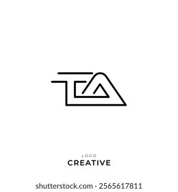 TA Creative Latter Logo Design Branding Logo Design. Creative Logo. Template. Vector illustration. Modern Design. Monogram Design. Brand Identity. Company Logo.