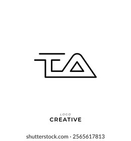 TA Creative Latter Logo Design Branding Logo Design. Creative Logo. Template. Vector illustration. Modern Design. Monogram Design. Brand Identity. Company Logo.
