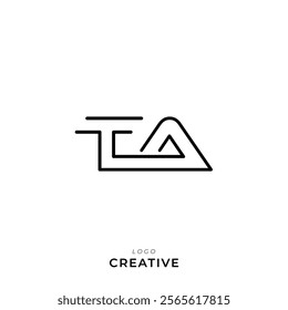 TA Creative Latter Logo Design Branding Logo Design. Creative Logo. Template. Vector illustration. Modern Design. Monogram Design. Brand Identity. Company Logo.