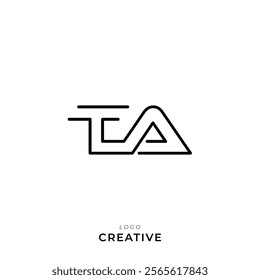 TA Creative Latter Logo Design Branding Logo Design. Creative Logo. Template. Vector illustration. Modern Design. Monogram Design. Brand Identity. Company Logo.