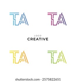 TA Creative Latter Logo Design. Monogram Design. By Custom Branding Logo. Creative Logo Design. Vector illustration. Modern Design. Logo Template.