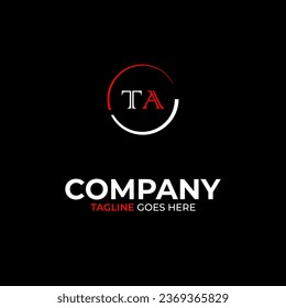 TA creative modern letters logo design template