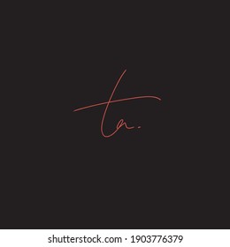 ta handwritten logo for identity