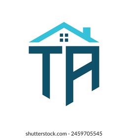 TA House Logo Design Template. Letter TA Logo for Real Estate, Construction or any House Related Business