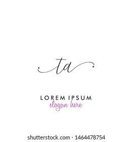 TA Initial beauty monogram logo vector