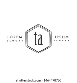 TA Initial beauty monogram logo vector