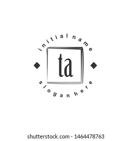 TA Initial beauty monogram logo vector