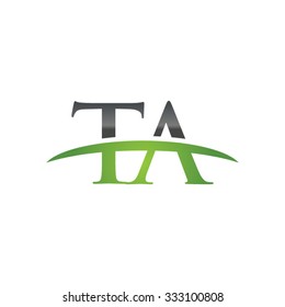 TA initial company green swoosh logo