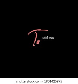Escritura a mano inicial o logotipo manuscrito para la identidad. Logo con firma y estilo dibujado a mano. aislado