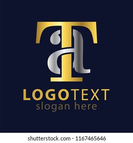 TA Initial letter logo icon vector