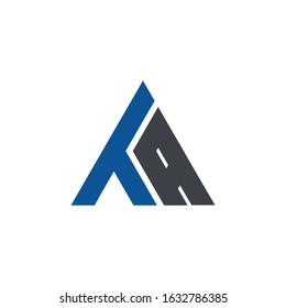 TA Initial letter Triangle logo