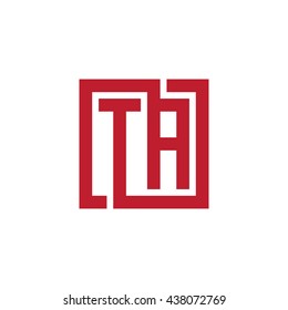 TA initial letters looping linked square logo red