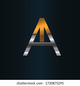 AT TA INITIAL LETTERS SILVER AND GOLD