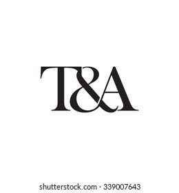 T&A Initial logo. Ampersand monogram logo