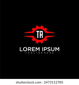 TA initial monogram for automotive logo design vector
