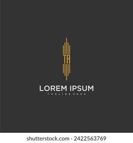TA initial monogram business logo