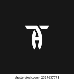 TA AT initial monogram vector icon illustration