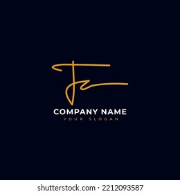 Ta Initial Signature Logo, Vektordesign