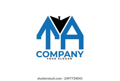 
TA letter creative real estate vector logo design.
