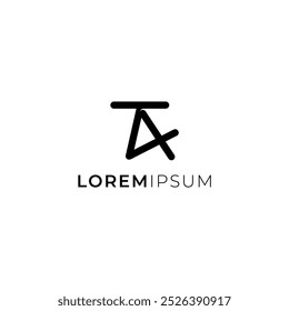 TA Letter Initial Logo Design, Vector Template	
