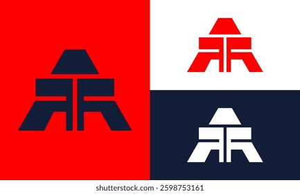 AT or TA letter logo.