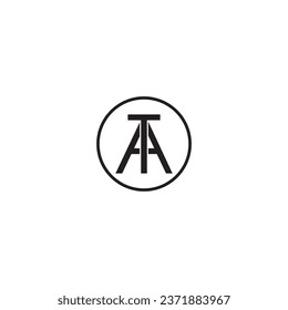 TA-Brief-Logo kreatives Design mit Vektorgrafik TA einfach und modern Logo