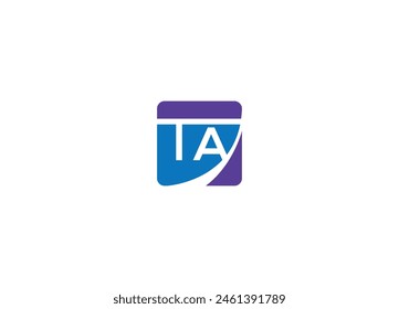 TA letter Logo Design with Creative Modern vector iicon template
