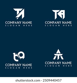 TA letter logo design set