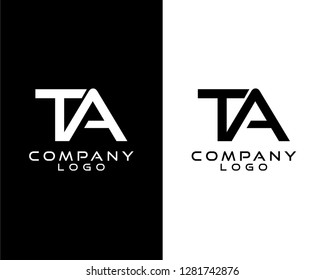 ta, at  letter logo design vector