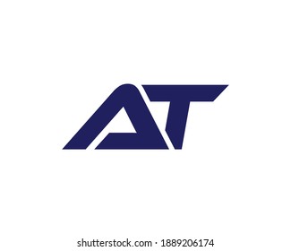 AT TA LETTER LOGO DESIGN VECTOR TEMPLATE
