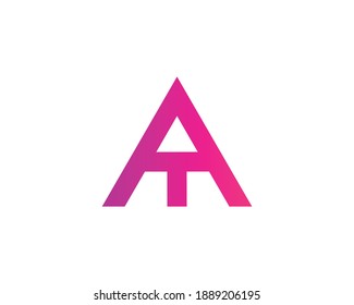 AT TA LETTER LOGO DESIGN VECTOR TEMPLATE