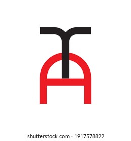 TA letter logo design vector