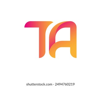 ta letter logo. ta logo design vector illustration