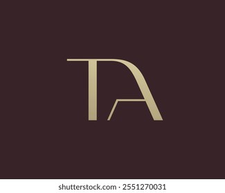 TA letter logo icon design. Classic style luxury initials monogram.