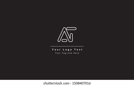 AT or TA letter logo. Unique attractive creative modern initial AT TA A T initial based letter icon logo