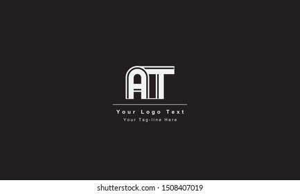 AT or TA letter logo. Unique attractive creative modern initial AT TA A T initial based letter icon logo