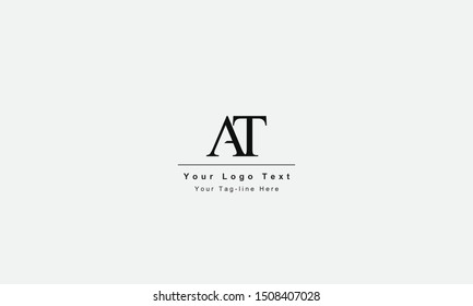 AT or TA letter logo. Unique attractive creative modern initial AT TA A T initial based letter icon logo