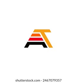 TA, AT letter logo Vector icon design template 11